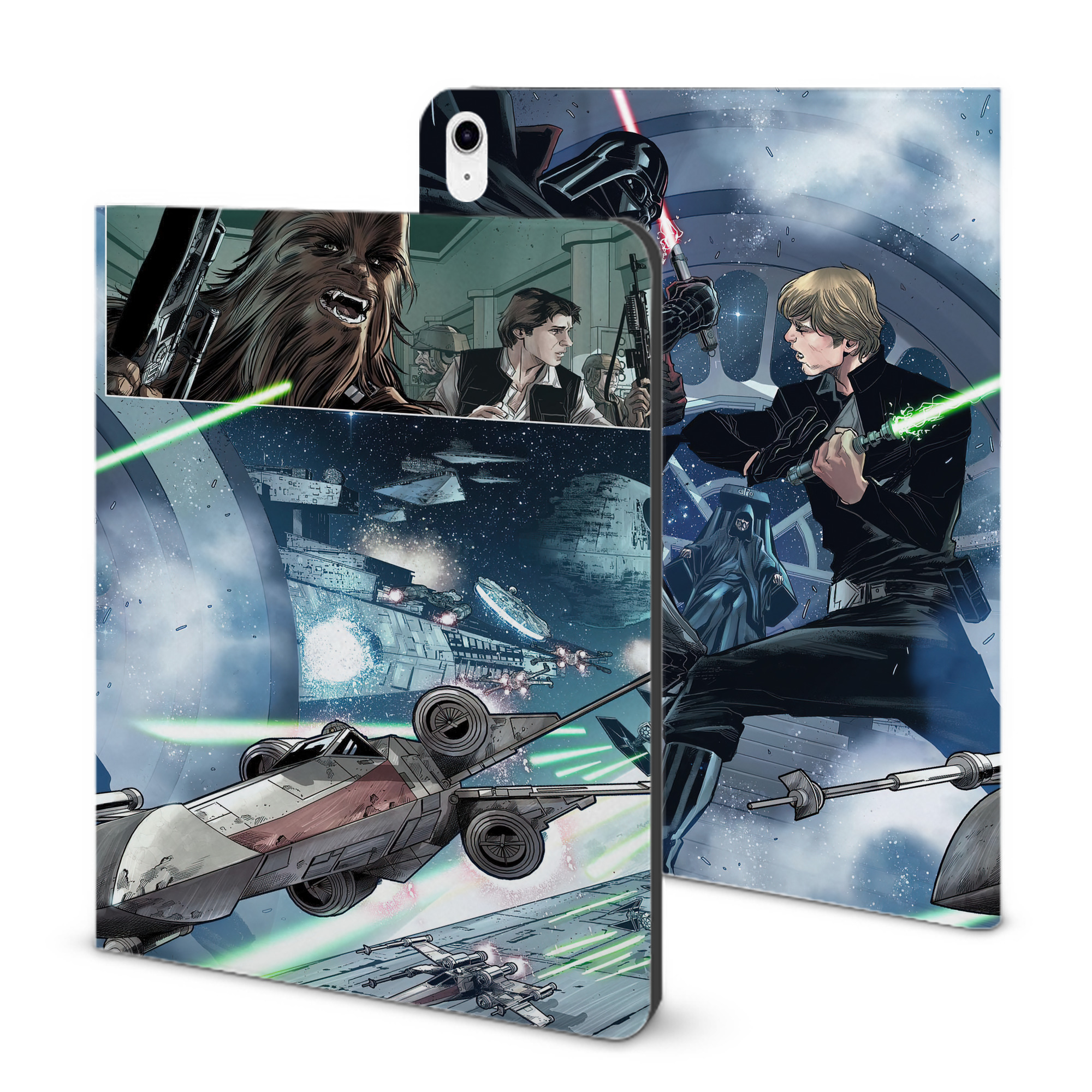 （画像用） スター・ウォーズ Star Wars IPad ケース ブック型 PUレザー TPU 耐衝撃 軽量 薄型 ペン収納なし 全面保護 IPad 各モデル対応